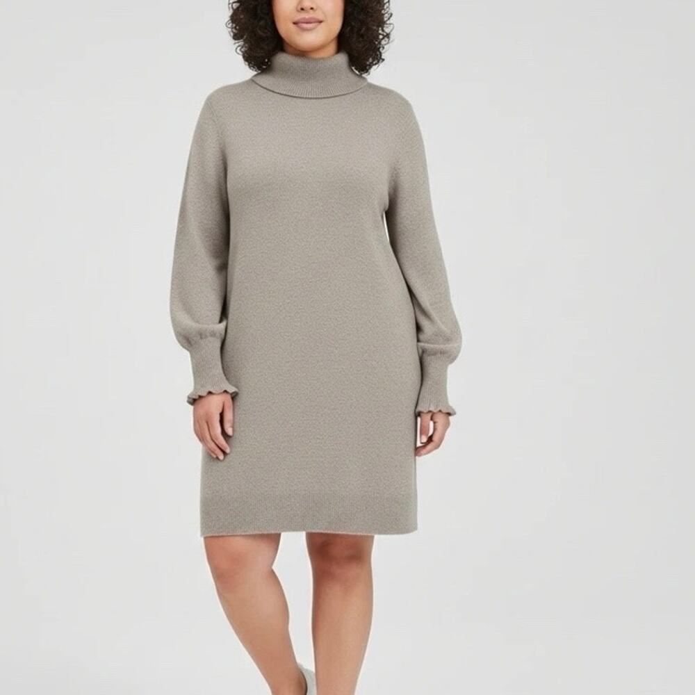 Lauren Conrad Sweater Dress Taupe/Camel Knit, XL